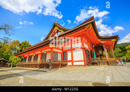 Il Honden del santuario Yasaka Foto Stock