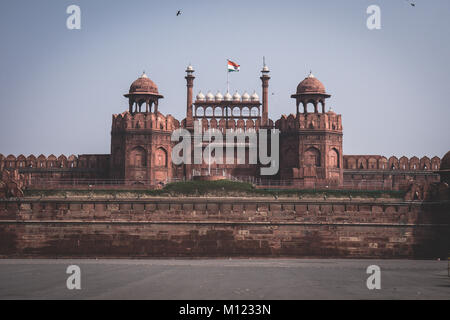 Delhi - tour in tuk tuk - red fort Foto Stock