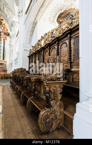 Vista interna,coro,Castello chiesa,Friedrichshafen,Lago di Costanza,Baden-Württemberg, Germania Foto Stock