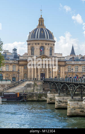 Institut de France,Pont des Arts,Ponte delle arti,Parigi,Francia Foto Stock