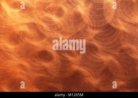 Graffi sulla piastra di rame, abstract background texture Foto Stock