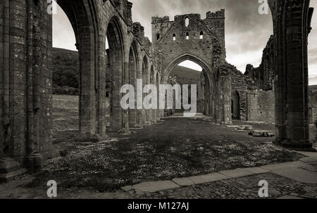 Le rovine di Llanthony Priory, Brecon Beacons, Galles Foto Stock