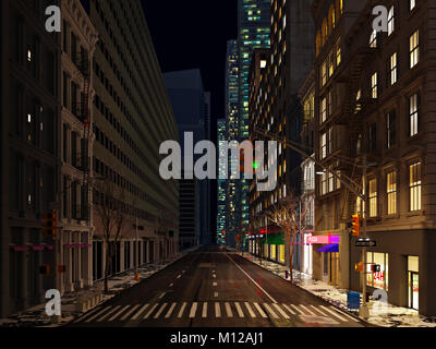 Ora della terra. ecologicamente Big city life. Il rendering 3D Foto Stock