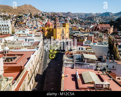 Basilica Colegiata de Nuestra Senora de Guanajuato, o la Basilica di Nostra Signora di Guanajuato, Messico Foto Stock