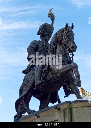 DURHAM, County Durham/UK - gennaio 19 : Signore Londonderry Statua in luogo di mercato Square in Durham, County Durham on gennaio 19, 2018 Foto Stock