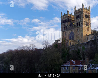 DURHAM, County Durham/UK - gennaio 19 : La Cattedrale di Durham, County Durham on gennaio 19, 2018 Foto Stock