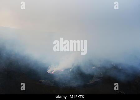 Vulcano Nyiragongo nella catena dei Virunga, D.R.C Foto Stock