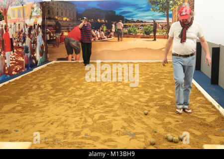 Londra REGNO UNITO 26 gennaio 2018 la Francia show tenutosi presso il London Olympia con tutte le informazioni su France , formaggio vini e champagne e anche la possibilità di acquistare proprietà con la consulenza legale dato credito: Paolo Quezada-Neiman/Alamy Live News Foto Stock