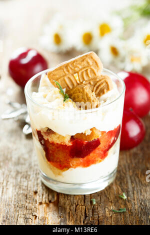 Prugna dessert Tiramisu Foto Stock