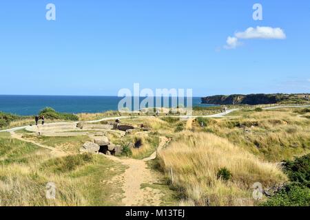 Francia, Calvados, Cricqueville en bessin, Pointe du Hoc, parte di sbarco in Normandia il 6 giugno 1944 Foto Stock