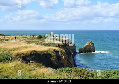 Francia, Calvados, Cricqueville en bessin, Pointe du Hoc, parte di sbarco in Normandia il 6 giugno 1944 Foto Stock