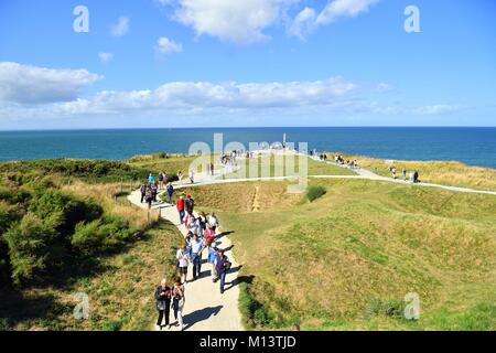 Francia, Calvados, Cricqueville en bessin, Pointe du Hoc, parte di sbarco in Normandia il 6 giugno 1944 Foto Stock