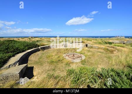 Francia, Calvados, Cricqueville en bessin, Pointe du Hoc, parte di sbarco in Normandia il 6 giugno 1944 Foto Stock