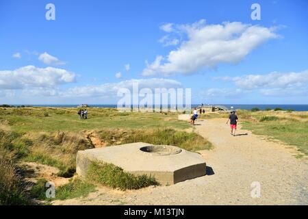 Francia, Calvados, Cricqueville en bessin, Pointe du Hoc, parte di sbarco in Normandia il 6 giugno 1944 Foto Stock