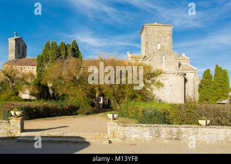 Francia, Loiret, Valle della Loira sono classificati come patrimonio mondiale dall' UNESCO, Germigny des Pres, l'oratorio carolingio chiamato anche la chiesa della Trinità di agrifoglio Foto Stock