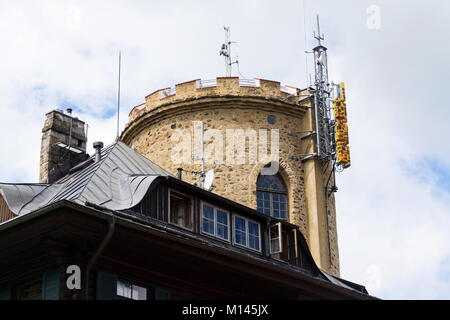 Josefs lookout tower a Mount Klet, Blansky foresta, Repubblica Ceca Foto Stock