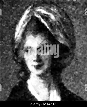 Regina Sofia Charlotte di Mecklenburg-Strelitz,(1744-1818) moglie di Re Giorgio III di Gran Bretagna e Irlanda e Electress di Hannover - un 1921 ritratto stampato - era un dilettante botanico che ha contribuito a espandere i Kew Gardens, Londra Foto Stock