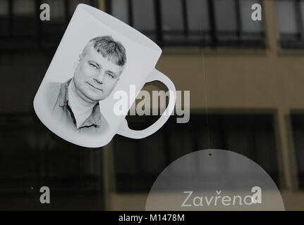 Jiri Kajinek, la tazza con stampa in verticale Foto Stock