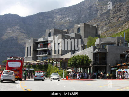 Stazione della Funivia bassa, Table Mountain e Cape Town, Western Cape, Sud Africa. Foto Stock