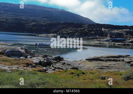 Paesaggio sulle rive della baia di Disko, Groenlandia occidentale Foto Stock