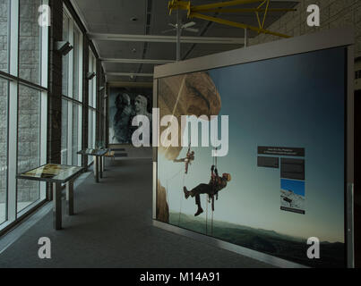 All'interno della parte anteriore del Lincoln Borglum Visitor Center, Mt. Rushmore monumento nazionale, il Dakota del Sud, Stati Uniti d'America. Foto Stock