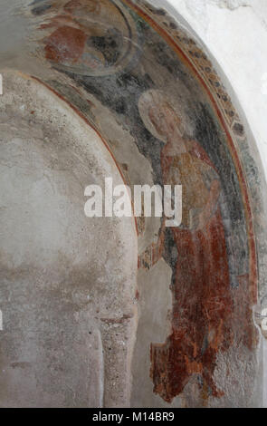 Affresco del Chiostro del Paradiso, antica arte religiosa, Cattedrale di Amalfi, Amalfi, Italia. Foto Stock