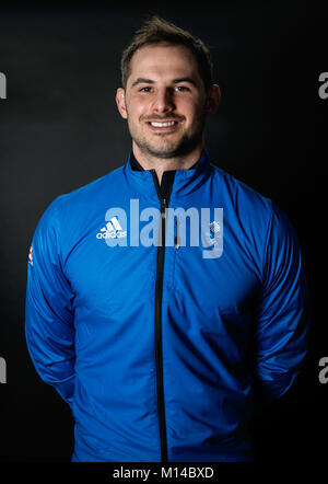 Dom Parsons durante un arredare la sessione in ADIDAS Stockport. Stampa foto di associazione. Picture Data: lunedì 22 gennaio, 2018. Foto di credito dovrebbe leggere: Tim Goode/PA FILO Foto Stock