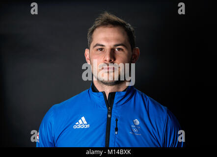 Dom Parsons durante un arredare la sessione in ADIDAS Stockport. Stampa foto di associazione. Picture Data: lunedì 22 gennaio, 2018. Foto di credito dovrebbe leggere: Tim Goode/PA FILO Foto Stock