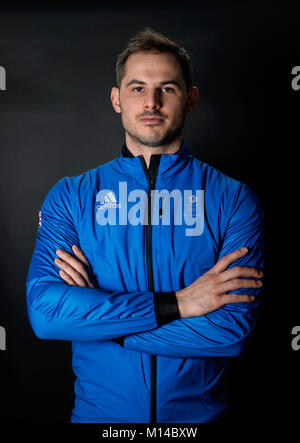 Dom Parsons durante un arredare la sessione in ADIDAS Stockport. Stampa foto di associazione. Picture Data: lunedì 22 gennaio, 2018. Foto di credito dovrebbe leggere: Tim Goode/PA FILO Foto Stock