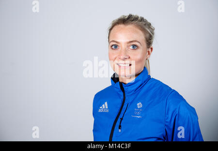 Il bigodino Anna Sloan durante un arredare la sessione in ADIDAS Stockport. Stampa foto di associazione. Picture Data: mercoledì 24 gennaio, 2018. Foto di credito dovrebbe leggere: Tim Goode/PA FILO Foto Stock