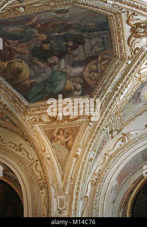 Dipinti su Amalfi cattedrale soffitto, Amalfi, Italia. Foto Stock