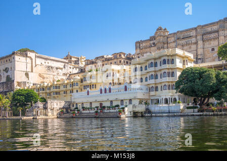 City Palace di Udaipur, Rajasthan, India Foto Stock