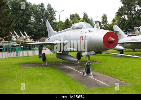 Storico sovietico MiG-17 presso il Museo centrale delle forze armate Foto Stock