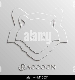 Procione. Icona del procione. Banner Web. Illustrazione Vettoriale. Illustrazione Vettoriale