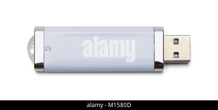 Thumb Drive USB isolato su uno sfondo bianco. Foto Stock