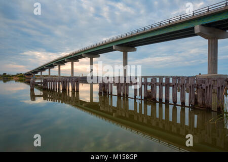 Il Hindmarsh ponte tra Goolwa e Hindmarsh Island in Australia del Sud Foto Stock