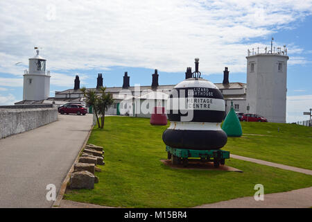 Lizard Lighthouse Heritage Centre, penisola di Lizard, Cornwall, Regno Unito Foto Stock