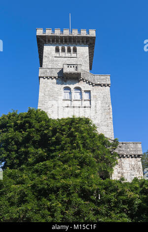 Torre di osservazione sulla Montagna Grande Ahun, Sochi, Hosta distretto, Regione Krasnodar, Russia Foto Stock