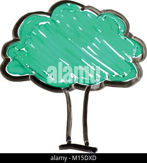 Albero Bianco illustrazione della scheda Illustrazione Vettoriale