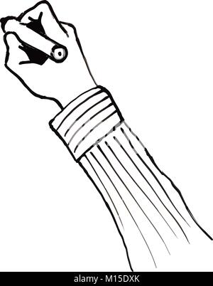 La scrittura a mano la scheda Bianco illustrazione Illustrazione Vettoriale