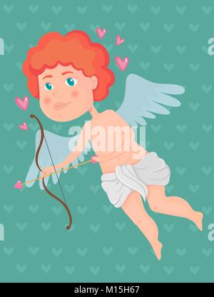 Il giorno di San Valentino Cupido Illustrazione Vettoriale