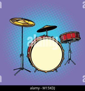 Drum set strumento musicale Illustrazione Vettoriale