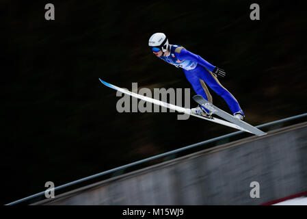 Ljubno, Slovenia. 27 gennaio, 2018. Credito: Rok Rakun/Pacific Press/Alamy Live News Foto Stock