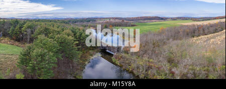 Ponte di Legno,Est Shoreham coperto ponte ferroviario,Shoreham,Vermont,USA Foto Stock