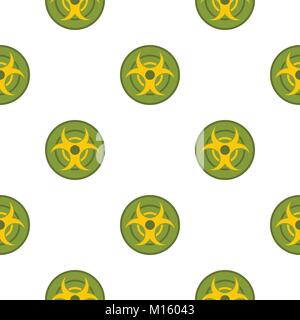 Simbolo di rischio biologico pattern seamless Illustrazione Vettoriale