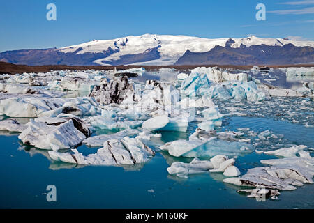 Laguna glaciale,Jökulsárlón,Vatnajökull Parco Nazionale,Hornarfjoerdur,a est dell'Islanda,l'Islanda Foto Stock