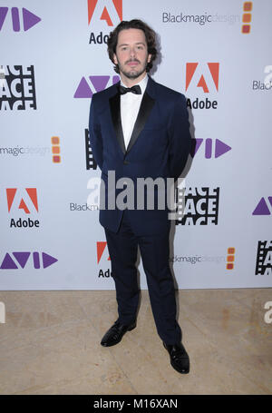 Beverly Hills, CA, Stati Uniti d'America. 26 gen, 2018. 26 Gennaio 2018 - Beverly Hills, la California - Edgar Wright. Sessantottesima annuale di ACE Eddie Awards tenutosi presso il Beverly Hilton Hotel. Photo credit: Birdie Thompson/AdMedia Credito: Birdie Thompson/AdMedia/ZUMA filo/Alamy Live News Foto Stock