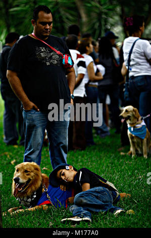 Valencia, Carabobo, Venezuela. 2 Ottobre, 2011. Ottobre 02, 2010. Celebrazione della giornata gli animali nella città di Valencia, Carabobo stato. Foto: Juan Carlos Hernandez Credito: Juan Carlos Hernandez/ZUMA filo/Alamy Live News Foto Stock