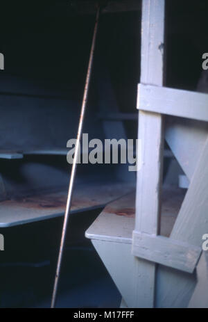 Barca trimarano di Donald Crowhurst, Teignmouth Electron fotografato su Isola Cayman Brac, Isole Cayman, 1991. Foto Stock