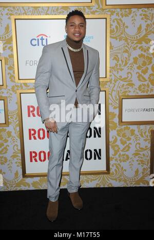 New York, NY, STATI UNITI D'AMERICA. 27 gennaio, 2018. Rotimi presso gli arrivi di ROC nazione il brunch, New York, NY, 27 gennaio 2018. Credito: Kristin Callahan/Everett raccolta/Alamy Live News Foto Stock